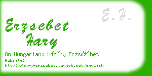 erzsebet hary business card